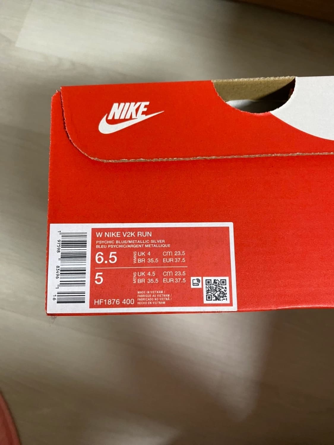 [235] 나이키 V2K 런 싸이킥 블루 블랙(✨새상품) 상품이미지4
