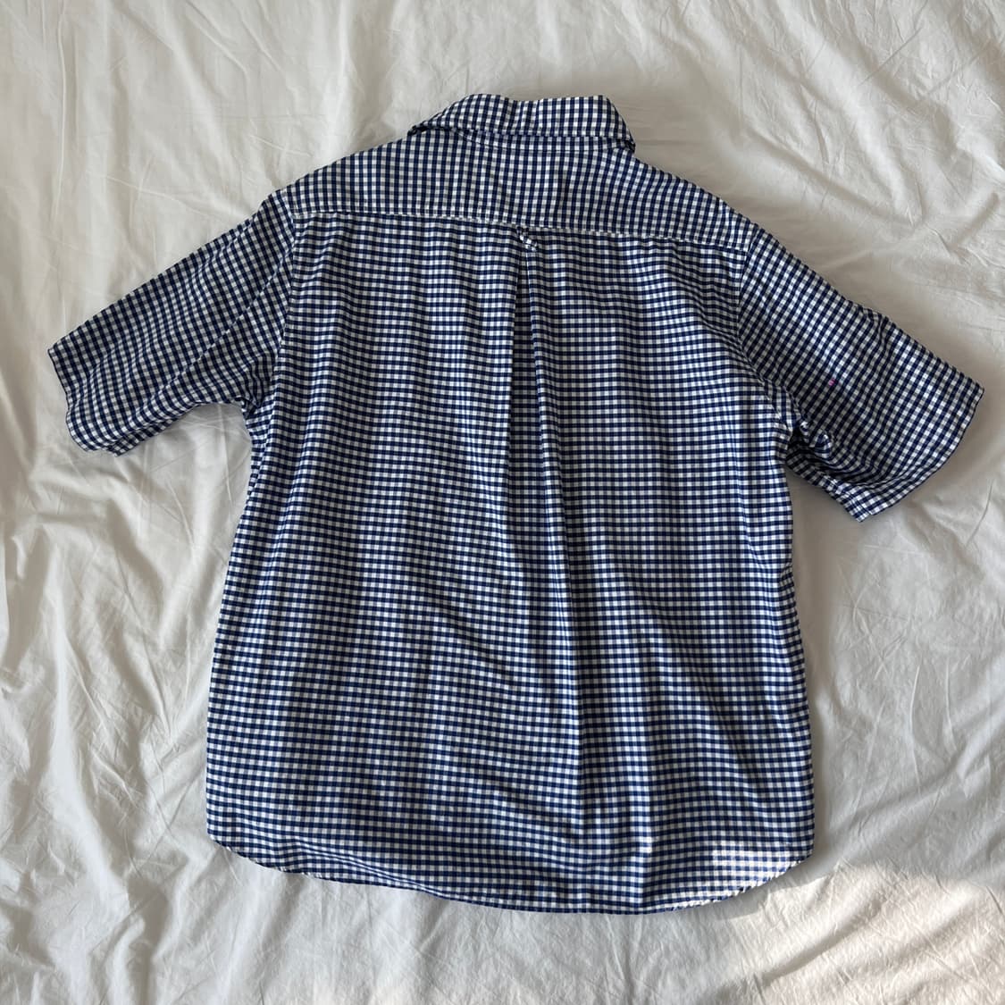 DANTON 블루 체크 반팔 셔츠 42 상품이미지3