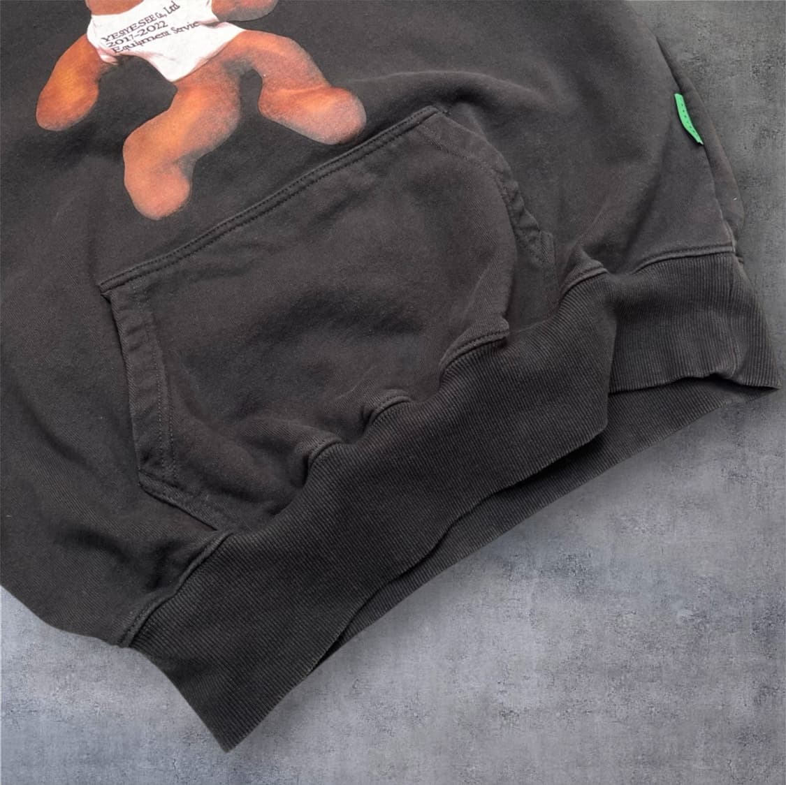 예스아이씨 YESEYESEE 차콜 베어 프린팅 후드티 S 상품이미지6