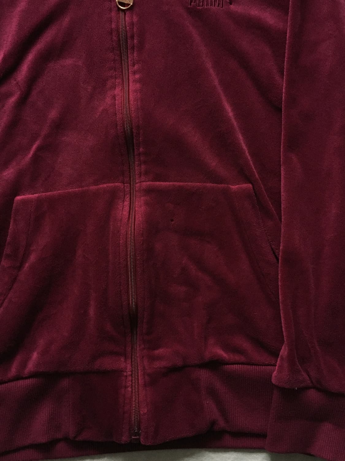 퓨마 벨벳 로고 후드집업 상품이미지5