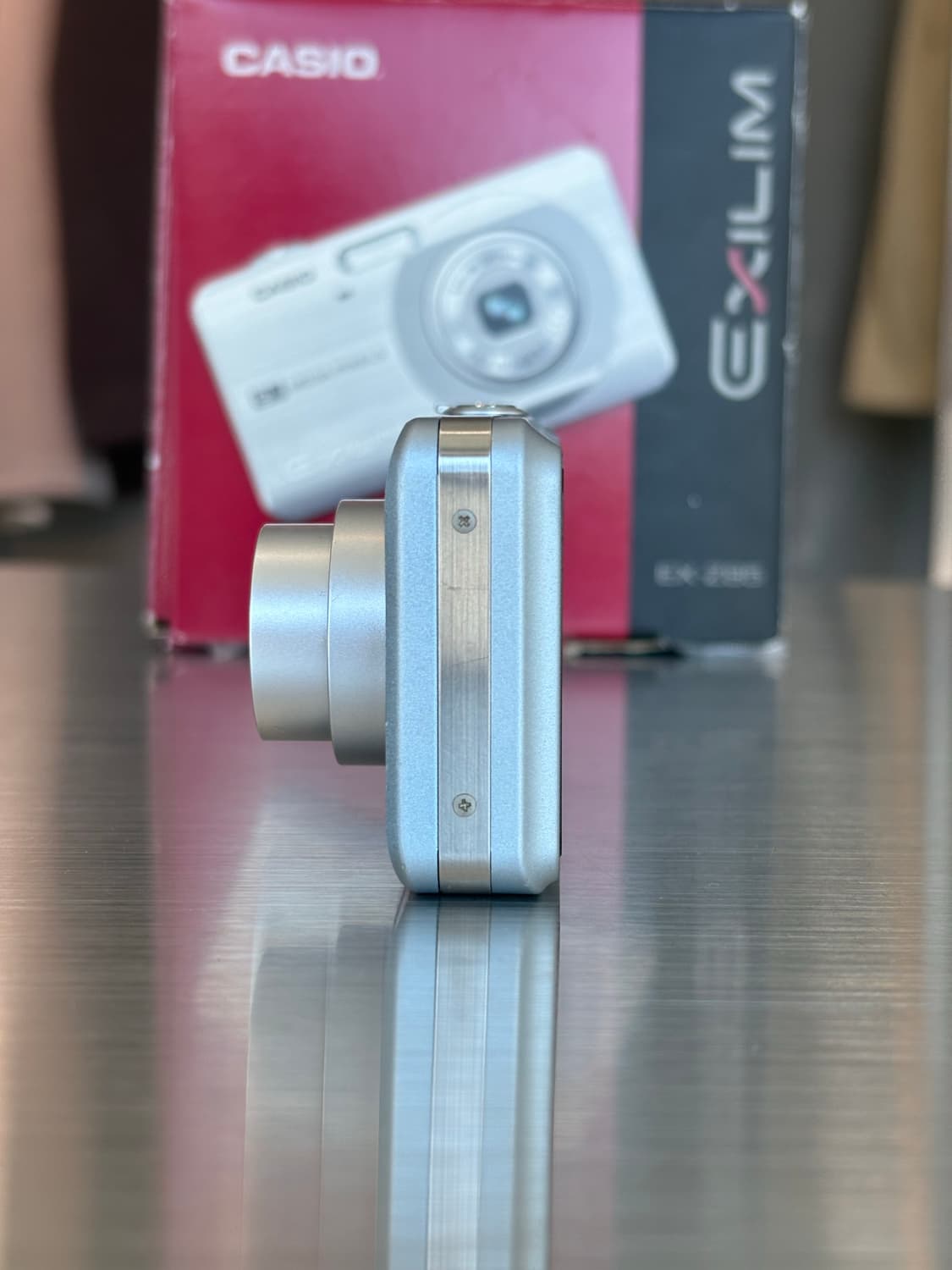 풀박/날짜표시)카시오 엑슬림 ex-z85 파스텔블루 빈티지디카 상품이미지5