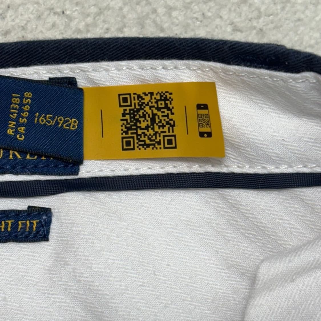 RALPH LAUREN 스트레치 스트레이트핏 치노팬츠 네이비 36/30 상품이미지6