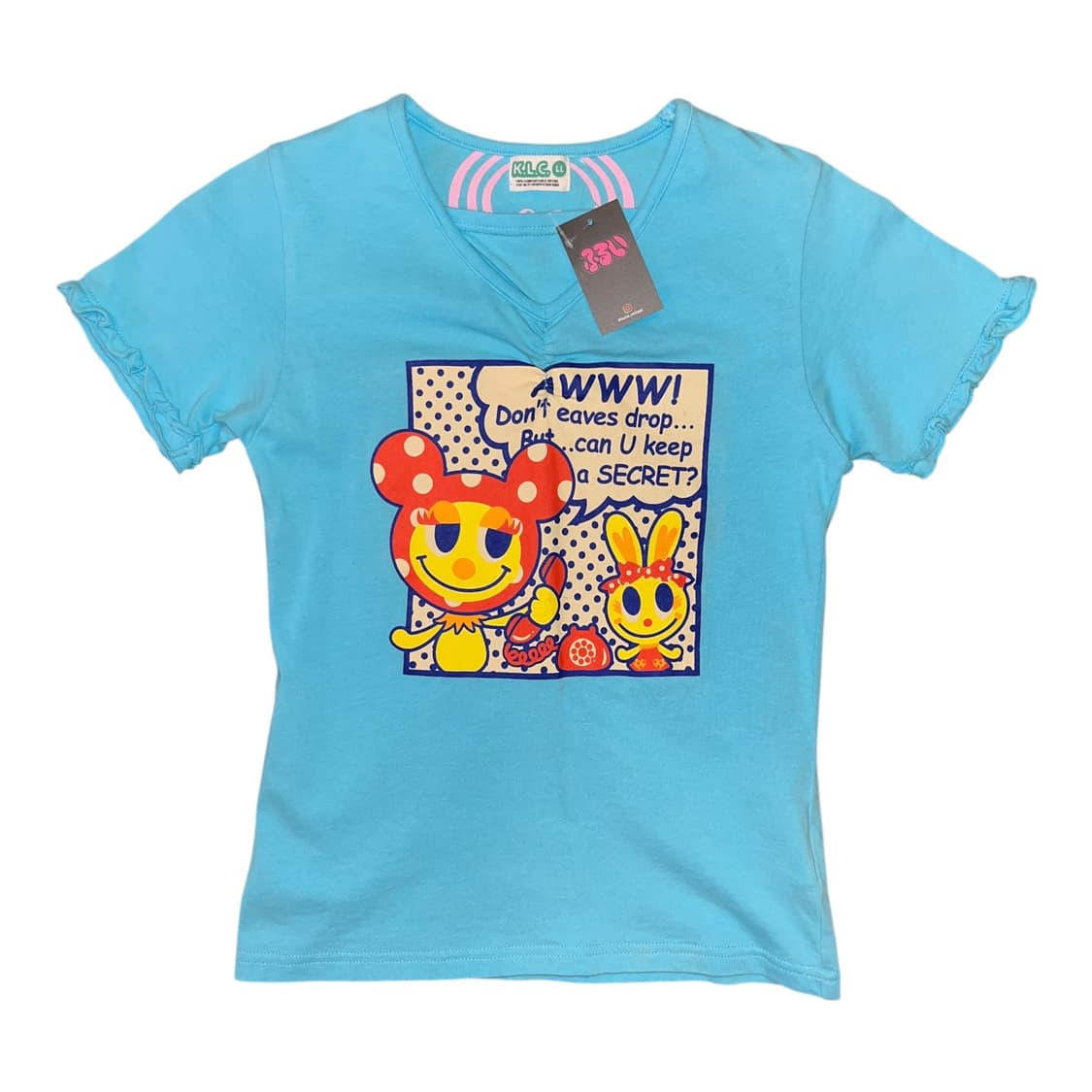 K.L.C. 케이엘씨 캐릭터 프린팅 반팔티 키치갸루y2k 상품이미지1