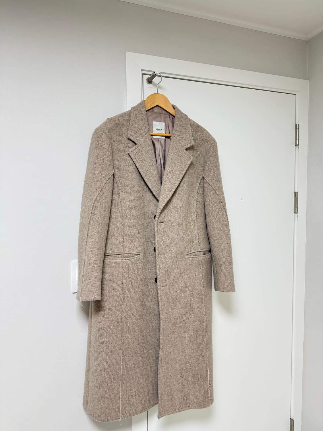 벨리에 오버사이즈 컷업 싱글코트 베이지브라운 M 상품이미지1