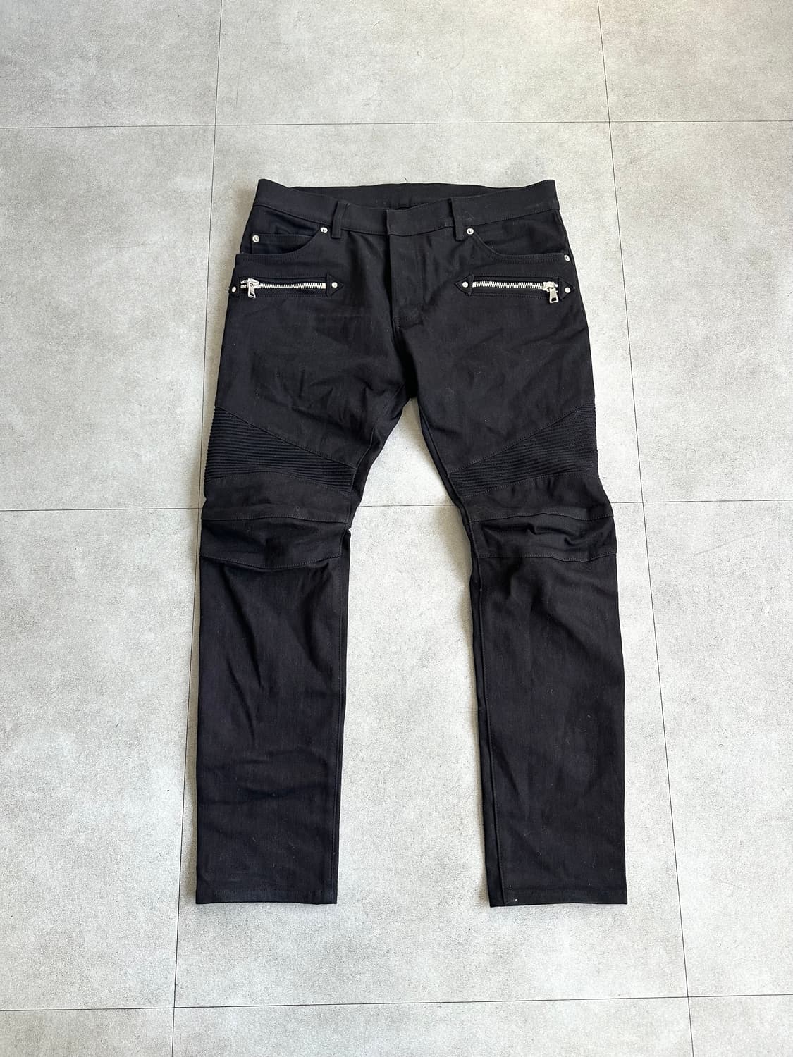 발망 아카이브 지퍼 바이커 블랙진 상품이미지4