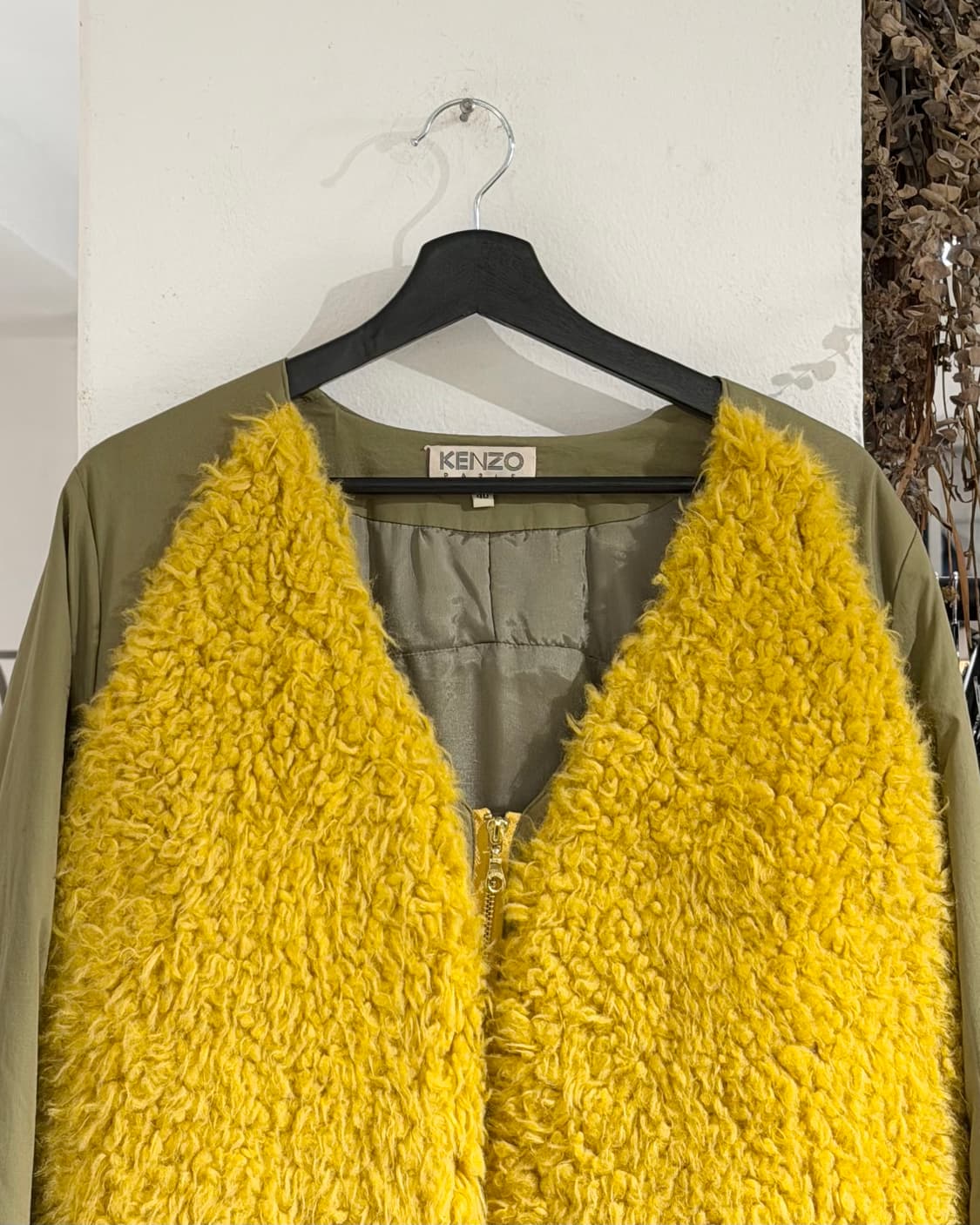 겐조 카키 옐로우 부클레 디테일 브이넥 자켓 상품이미지4