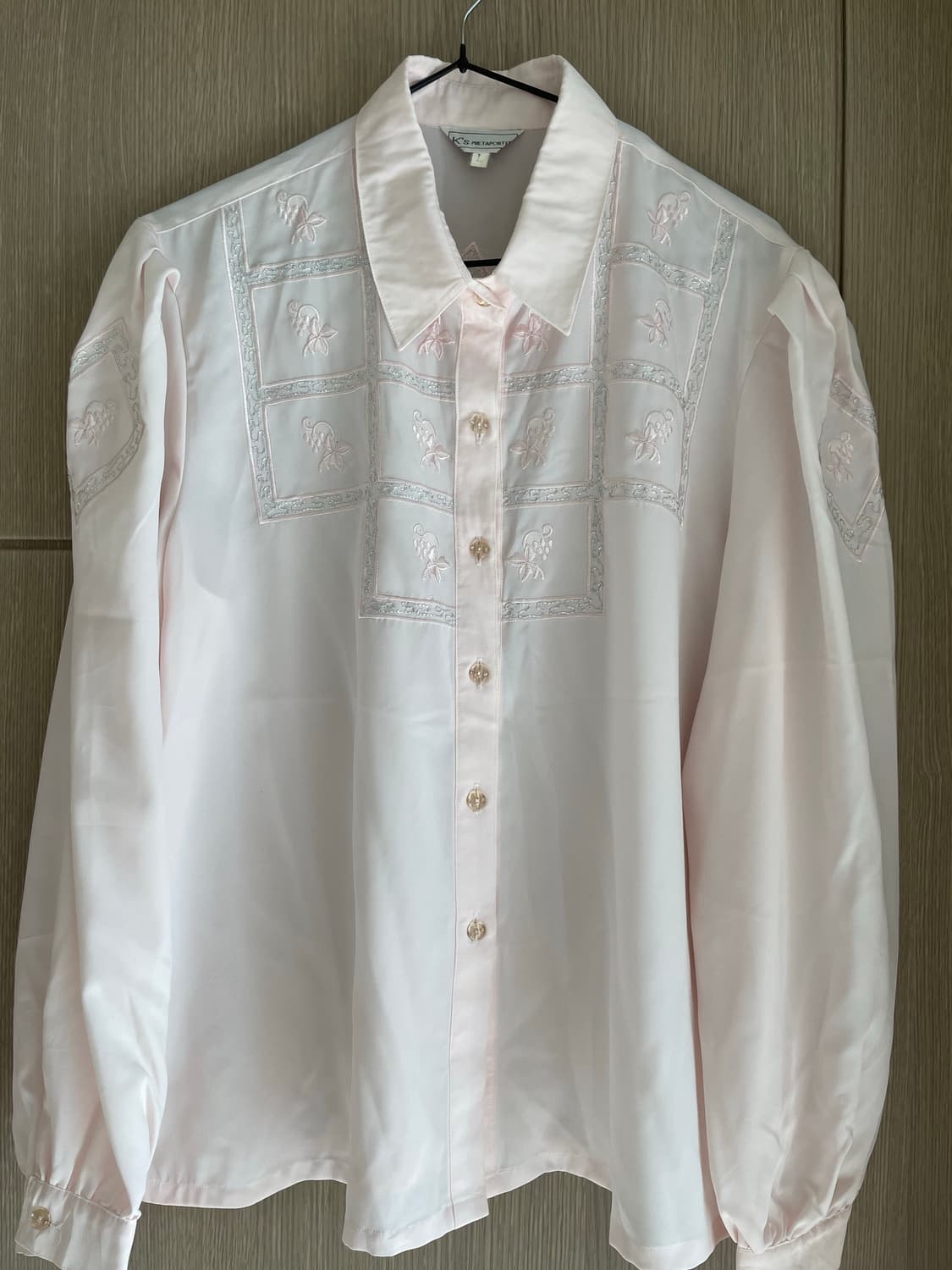 란제리룩 시스루 딸기우유 핑크 퍼프 블라우스 상품이미지2