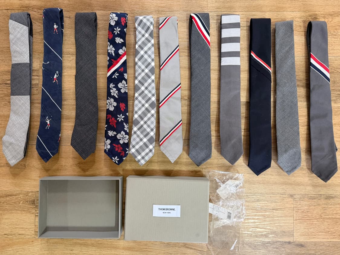 [F] 톰브라운 넥타이 사선 삼선 시그니쳐 바 타이 (매장판 포함) 상품이미지2