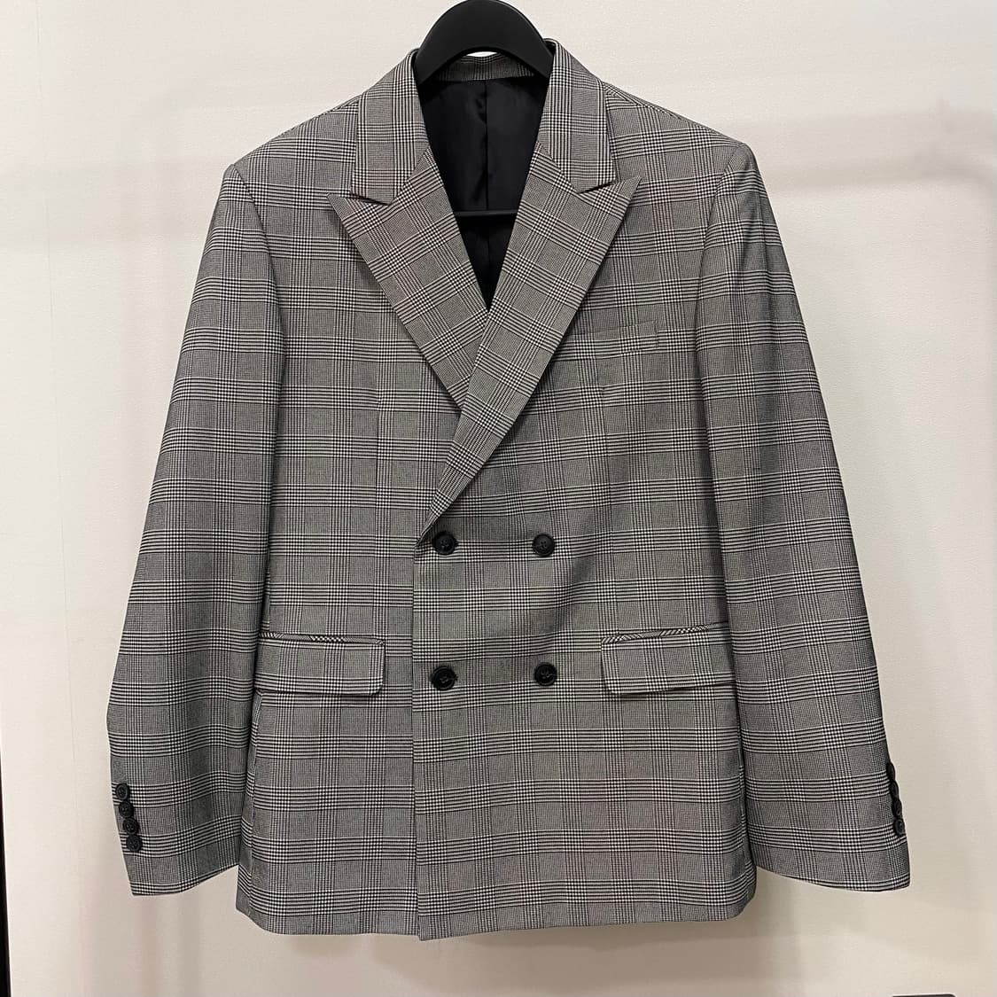 모디파이드 글랜체크 더블 블레이저 상품이미지1