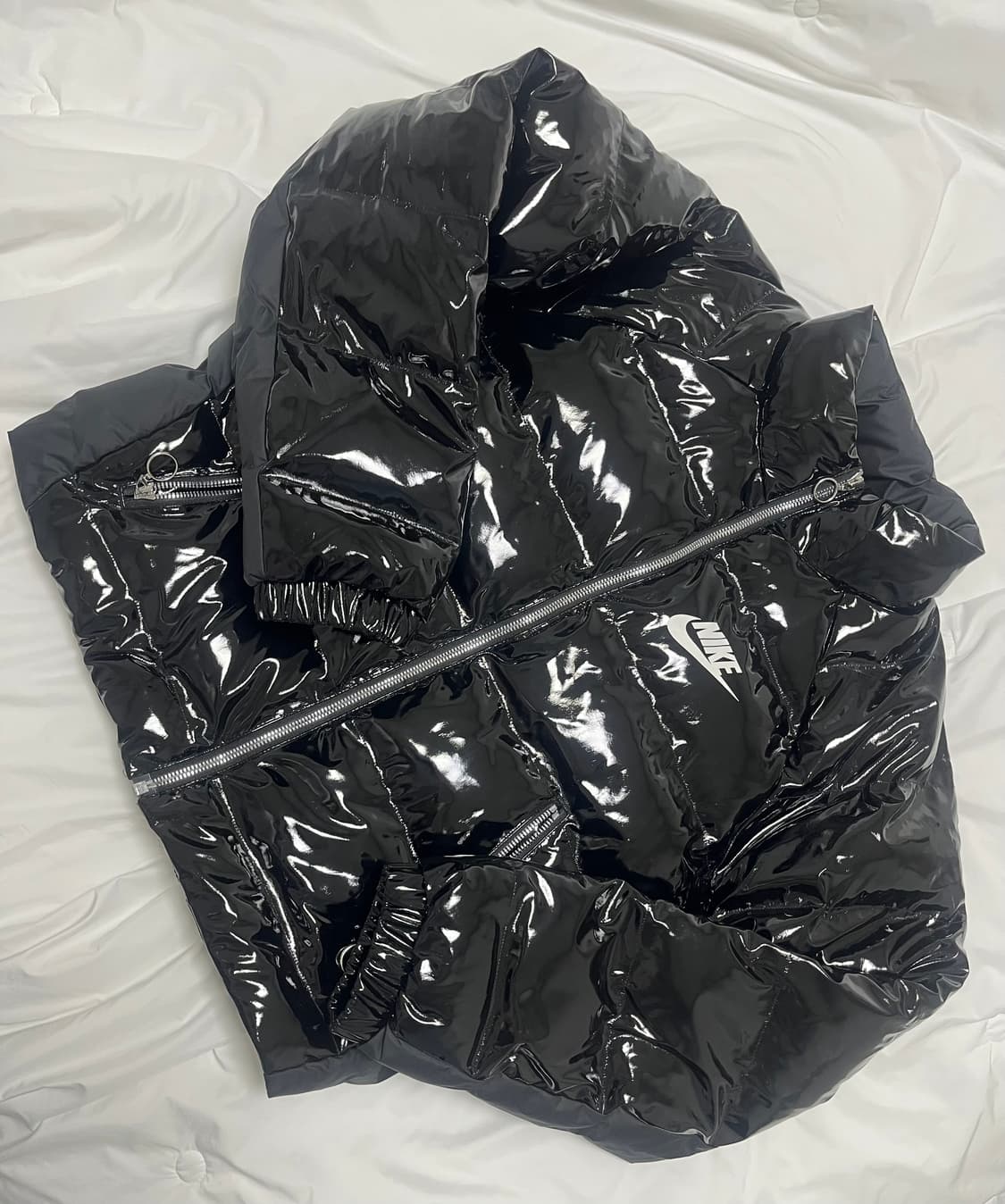 [나이키] 유광 숏패딩 블랙 S 상품이미지2