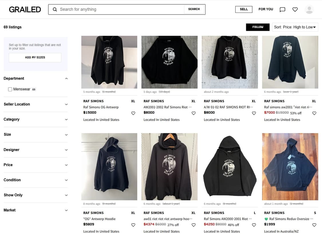 [OG] Raf Simons AW 01-02 Antwerp hoodie 상품이미지10