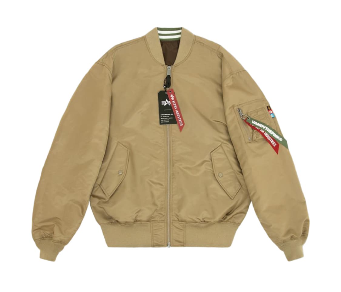 [M] 반디 더 핑크 x 알파 인더스트리 봄버 자켓 리드 그레이 상품이미지4