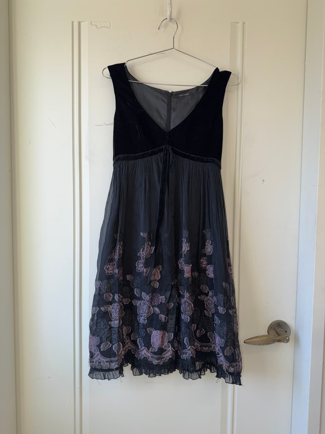 일본빈티지 연말룩 로즈 벨벳 원피스 상품이미지5