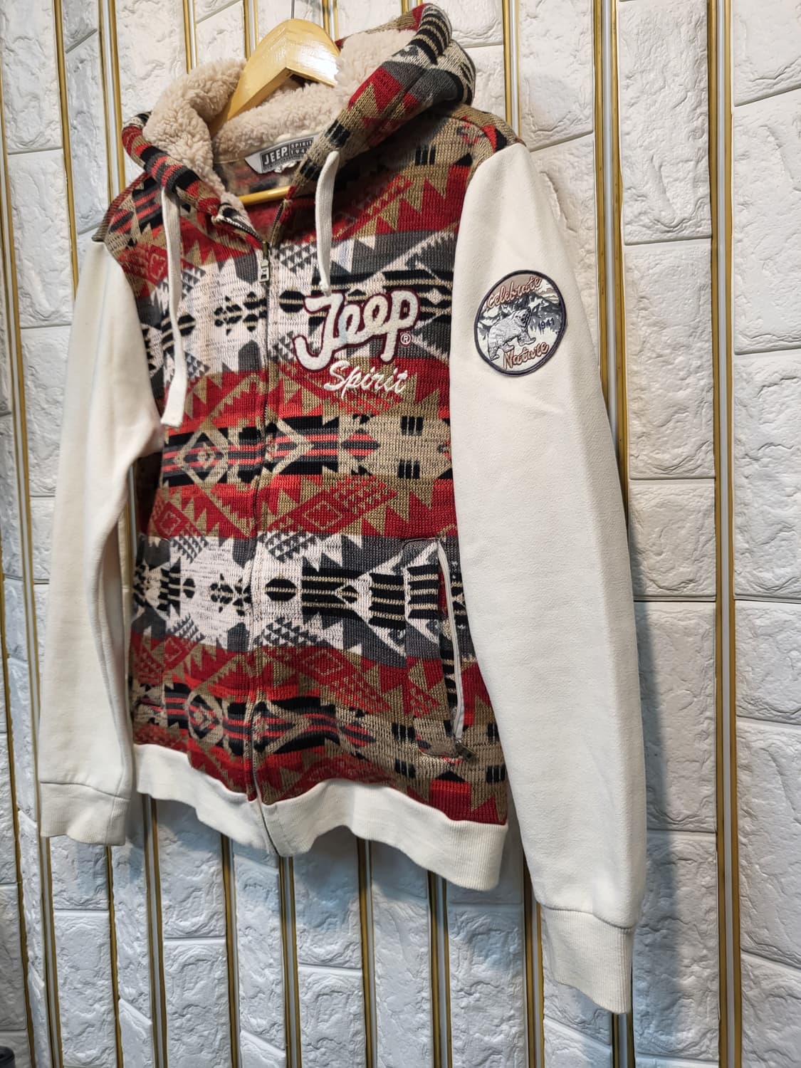 지프 니트 기모후드집업 털후드집업 상품이미지2