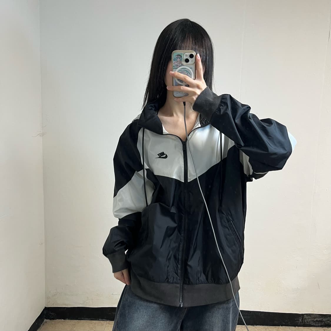 Nike Black White Windrunner Jacket 상품이미지1