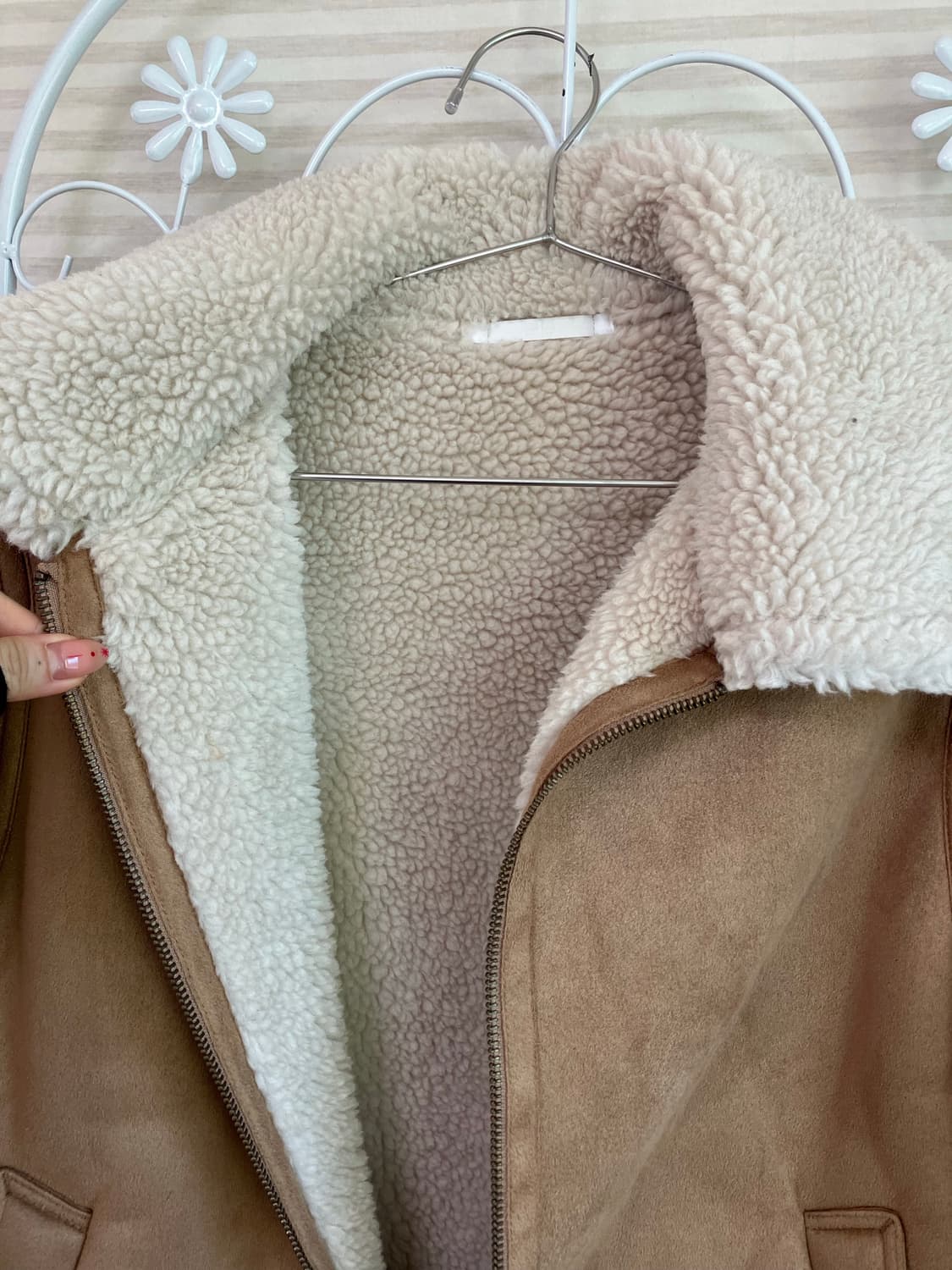 jpn vintage 카멜 베이지 무스탕 자켓 상품이미지4