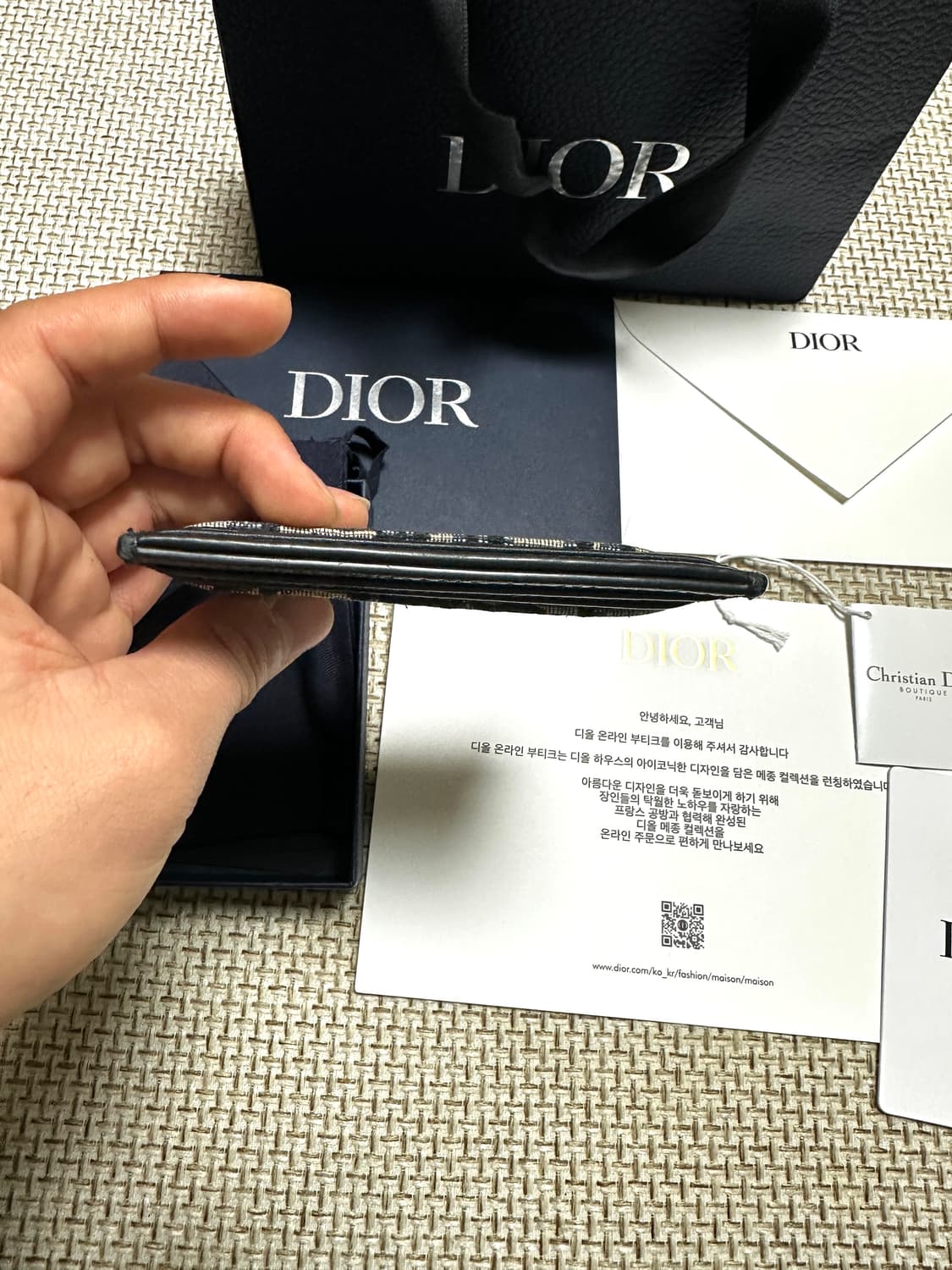 [미사용/새상품] 25ss 디올 오블리크 카드지갑 상품이미지3