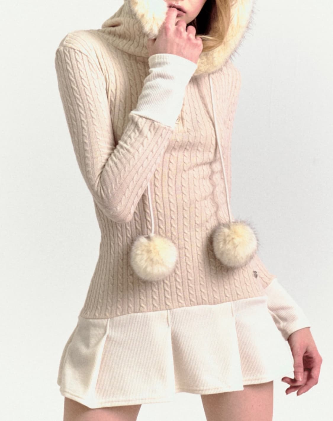 포어링 스노우볼 원피스 아이보리 M 상품이미지2