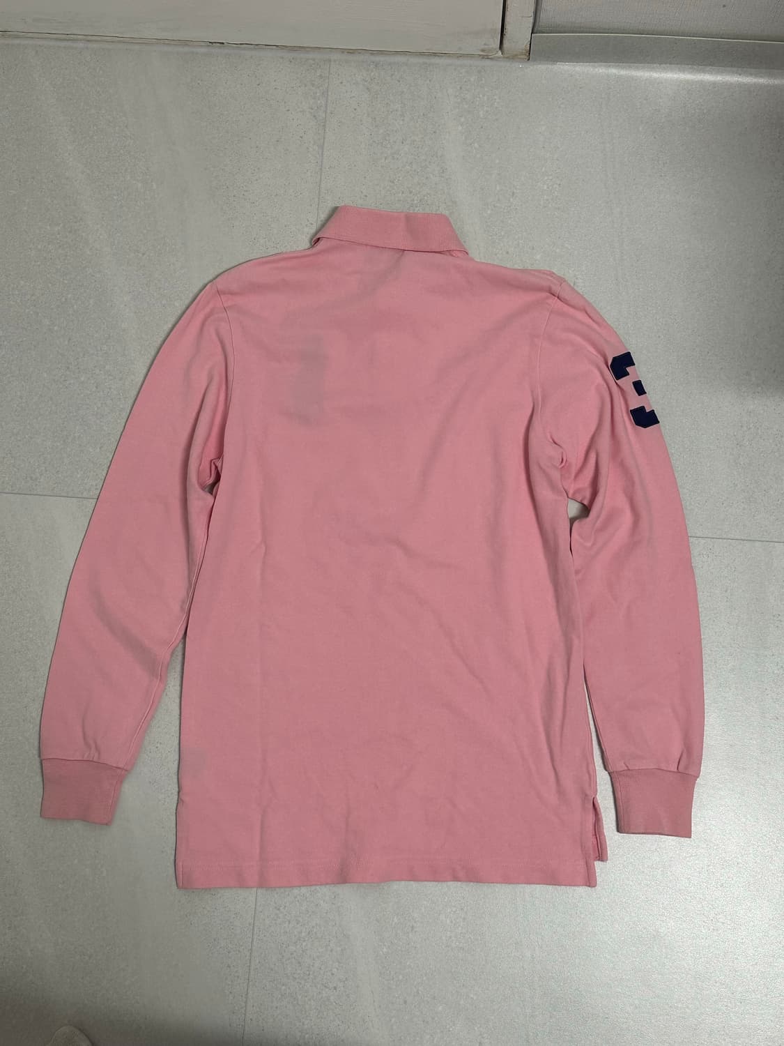 폴로 핑크색 빅포니 긴팔 카라티 상품이미지2