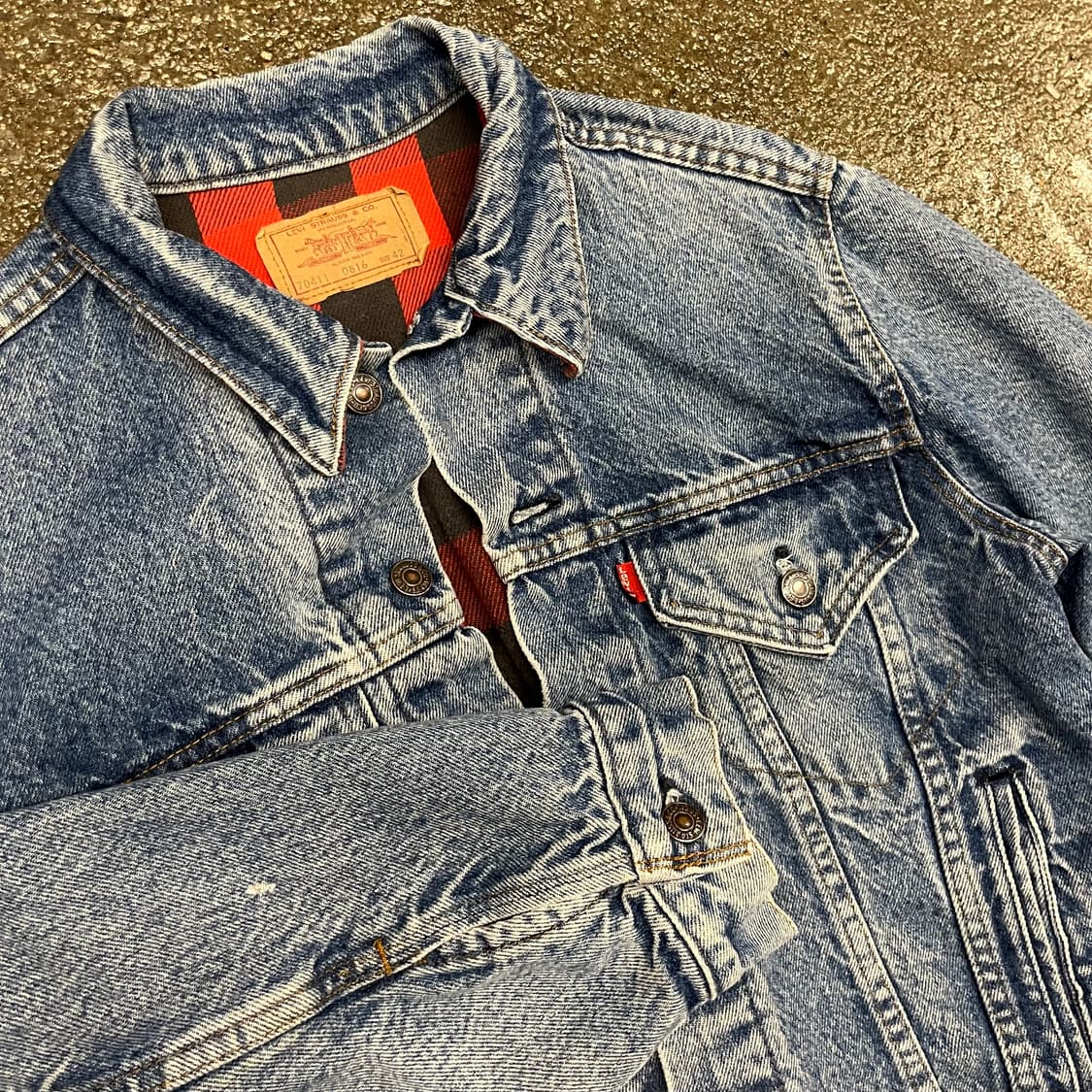 80s USA Levis 데님 트러커 자켓 (100) 상품이미지2