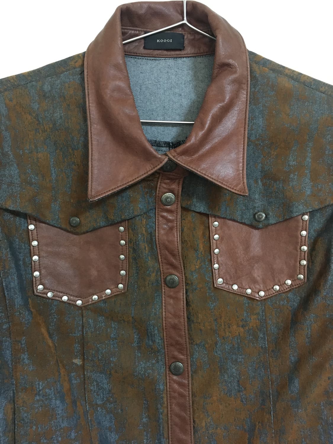 KOOGI Leather Trim Studded Western Jacke 상품이미지3