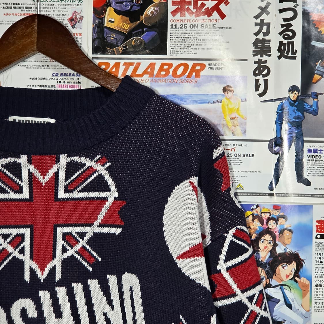 90'S 미치코 코시노 네이비 패턴 니트 상품이미지3