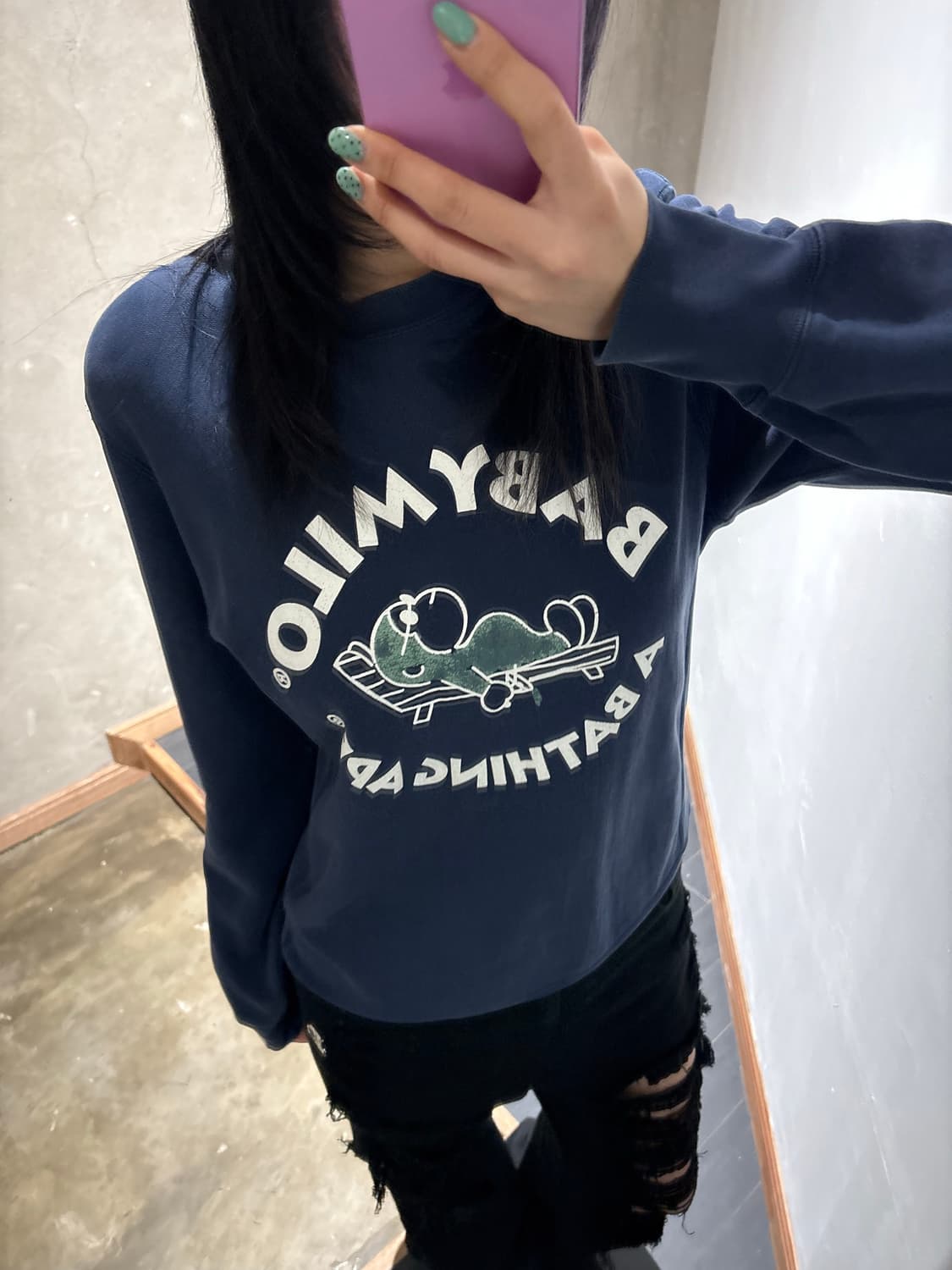 베이프 베이비마일로 스웻셔츠 상품이미지1