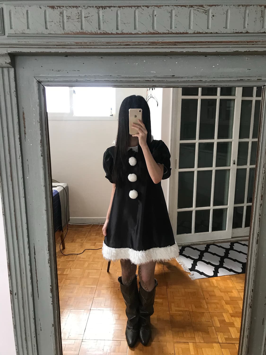 vintage fur one-piece 상품이미지2