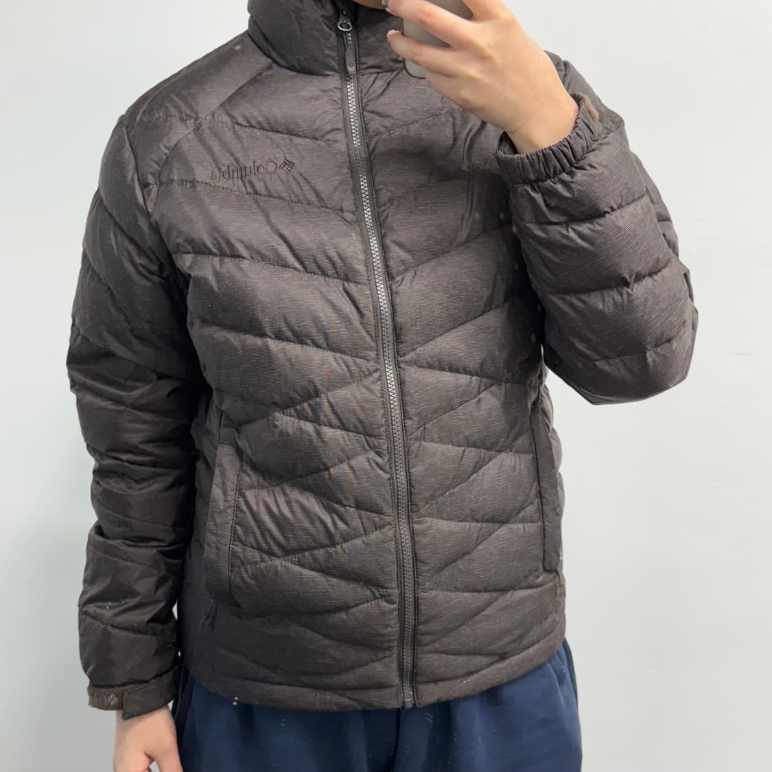 [M] 컬럼비아 덕 다운 브라운 경량패딩 상품이미지2