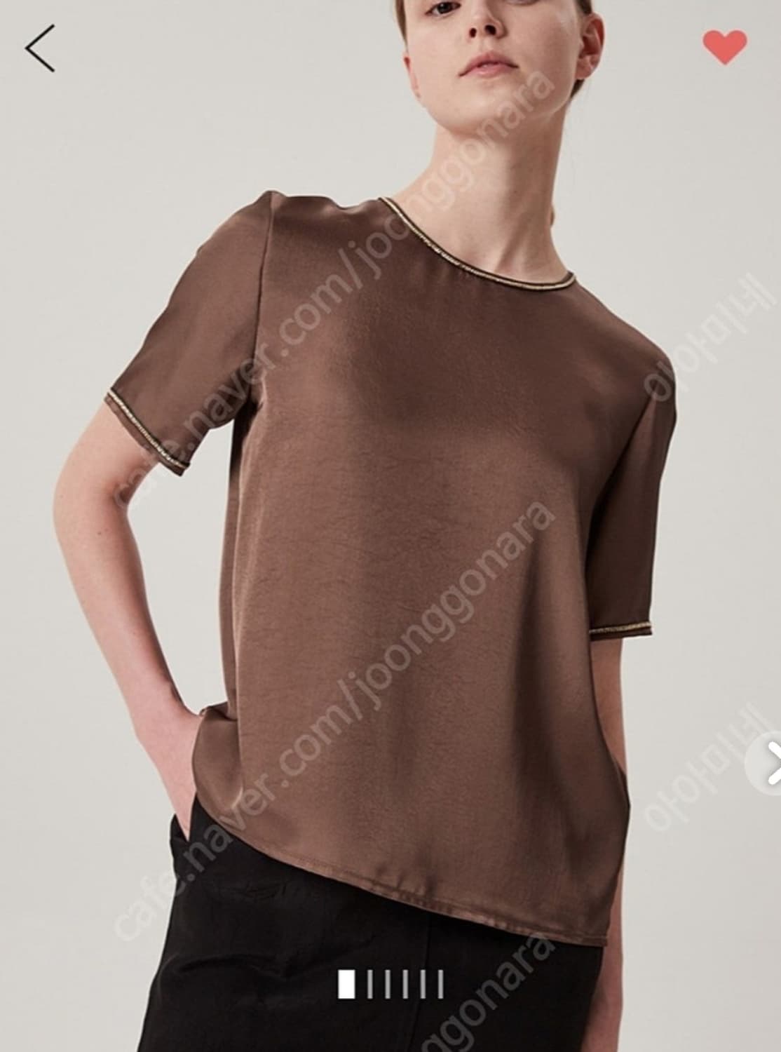 한섬 타임 체인 블록 블라우스 82-94-160사이즈 상품이미지2