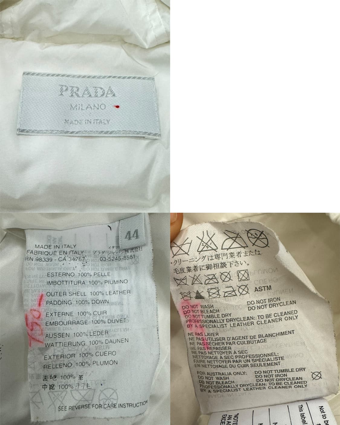 프라다 포 레더 푸퍼 화이트 상품이미지10