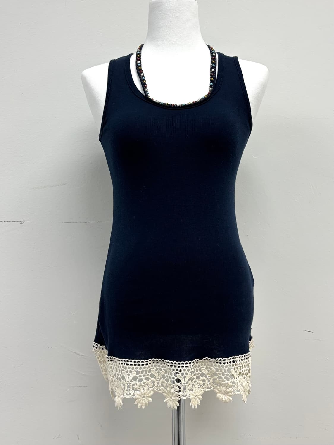 빈티지 네이비 슬리브리스 상품이미지3