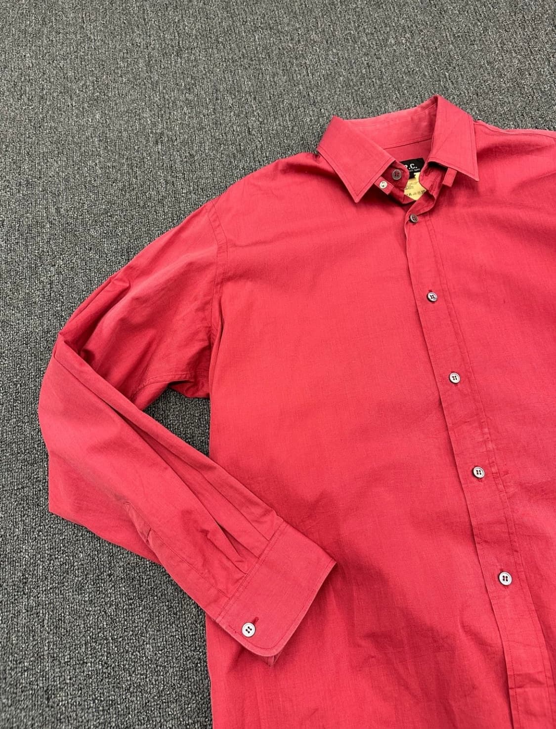 (1) A.P.C. 아페쎄 실크 셔츠 레드 상품이미지3