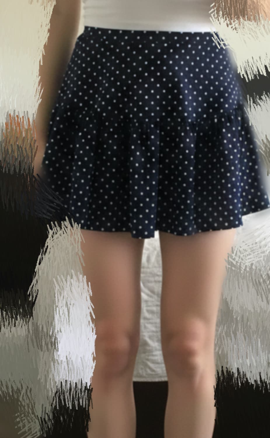 Japanese vintage dot can-can mini skirt 상품이미지2