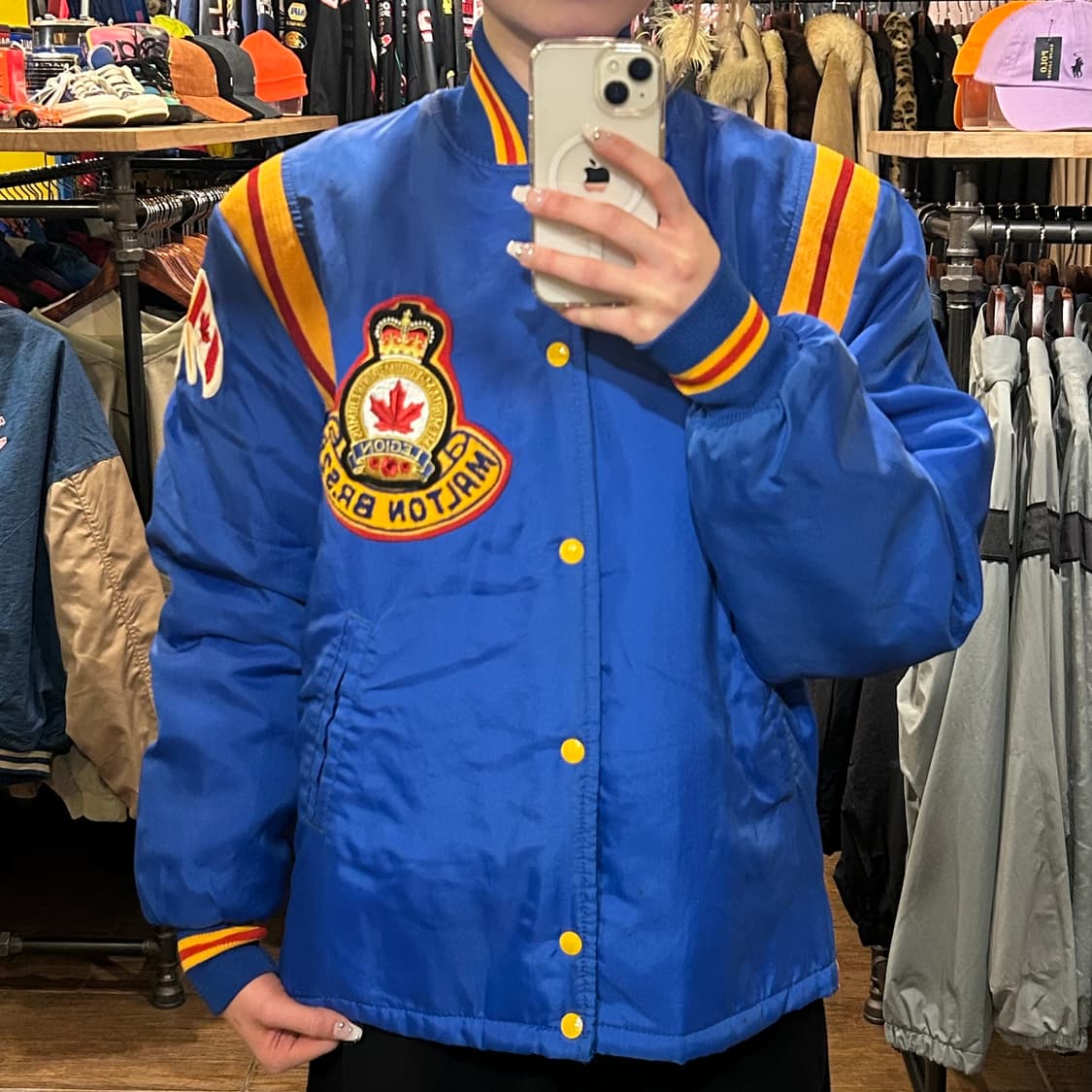 [HI] Avon sports wear 바시티 자켓 블루 상품이미지1