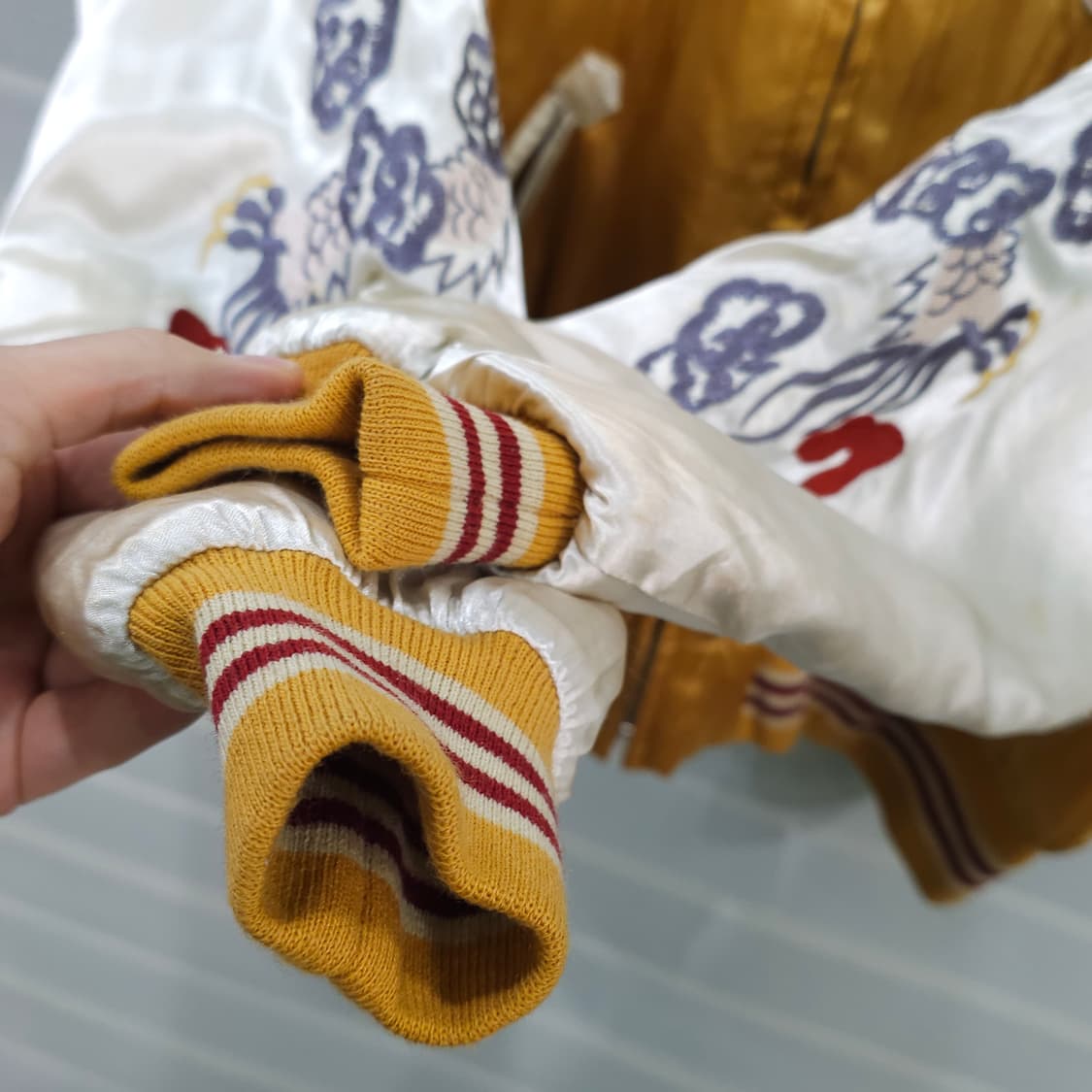 HOUSTON 독수리 용 무늬 스카쟌 자켓- M 상품이미지4