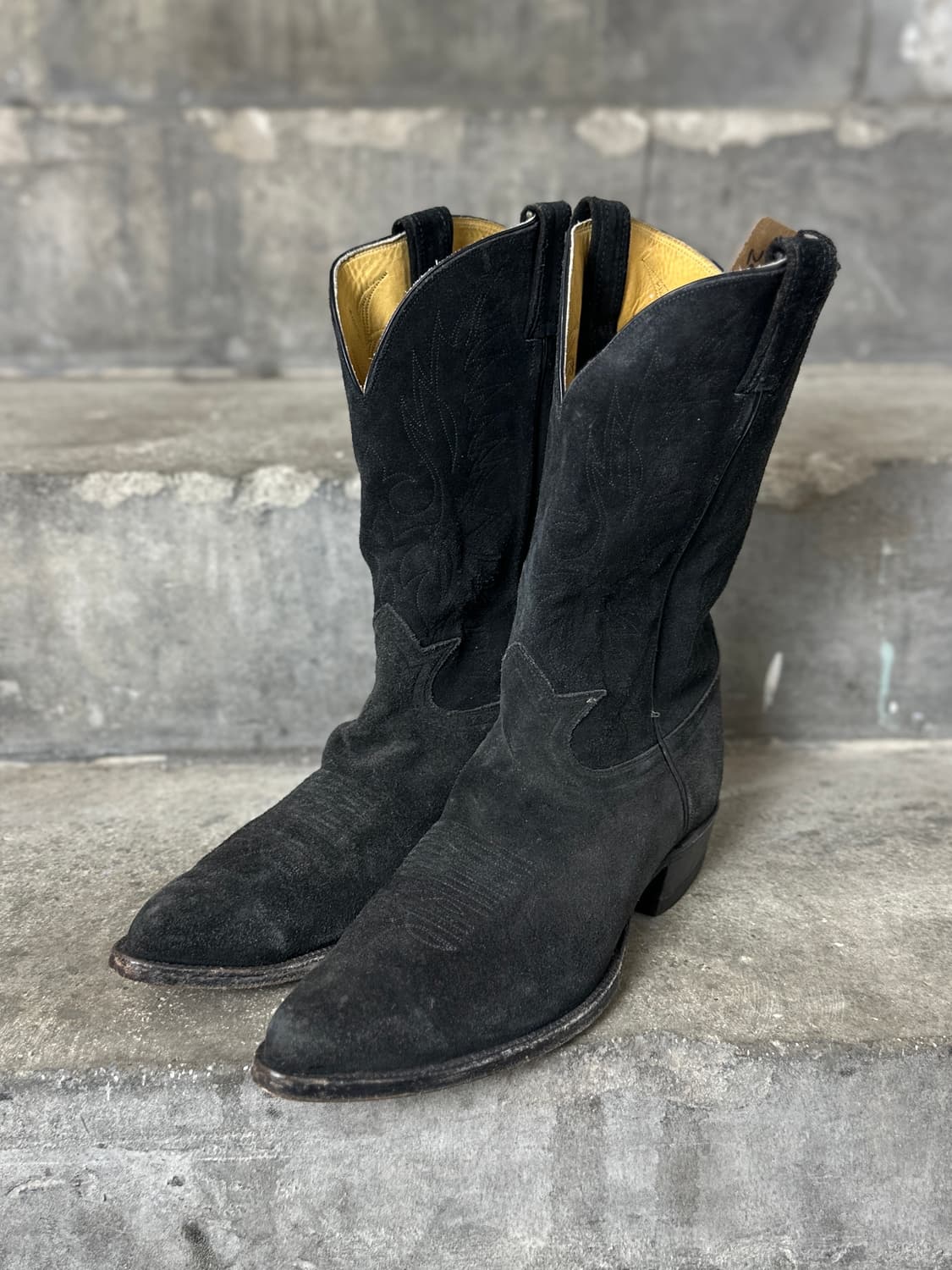 90's USA 토니라마 러프아웃 스웨이드 카우보이 웨스턴 부츠 상품이미지4