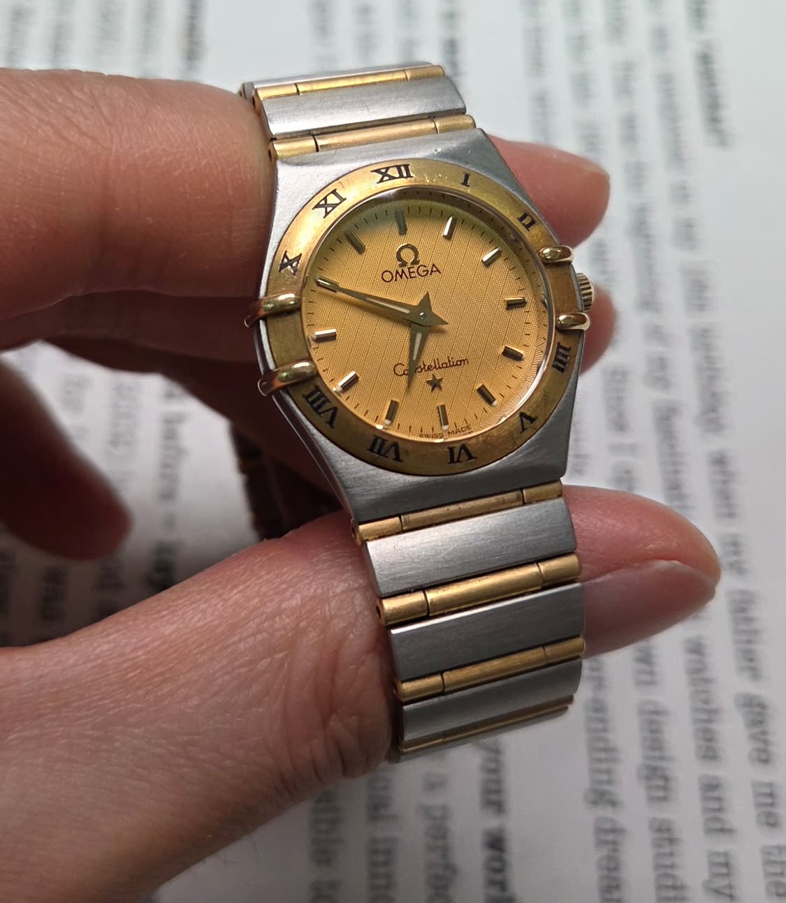 오메가 컨스틸레이션 별로고 18K콤비 풀바 쿼츠 여성용 브레이슬릿 ver 상품이미지5