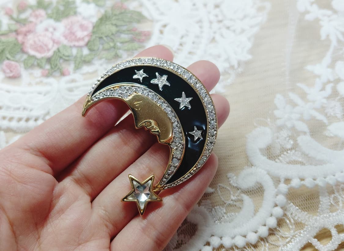 희귀vintage)버틀러앤윌슨 빈티지 달과별 애나멜 브로치 상품이미지6