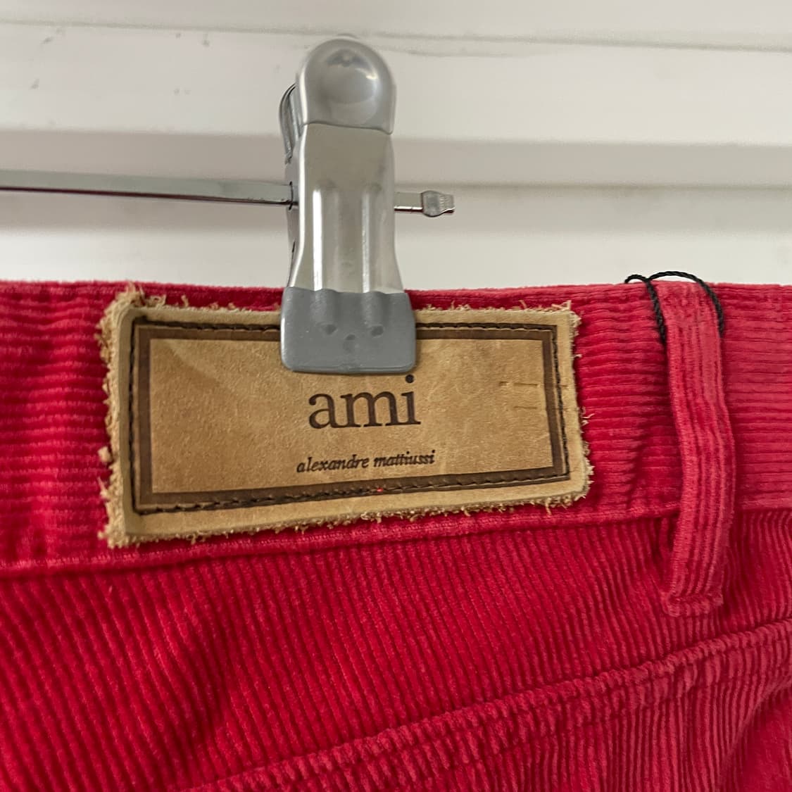 AMI 아미 코듀로이 팬츠 레드 M 상품이미지4