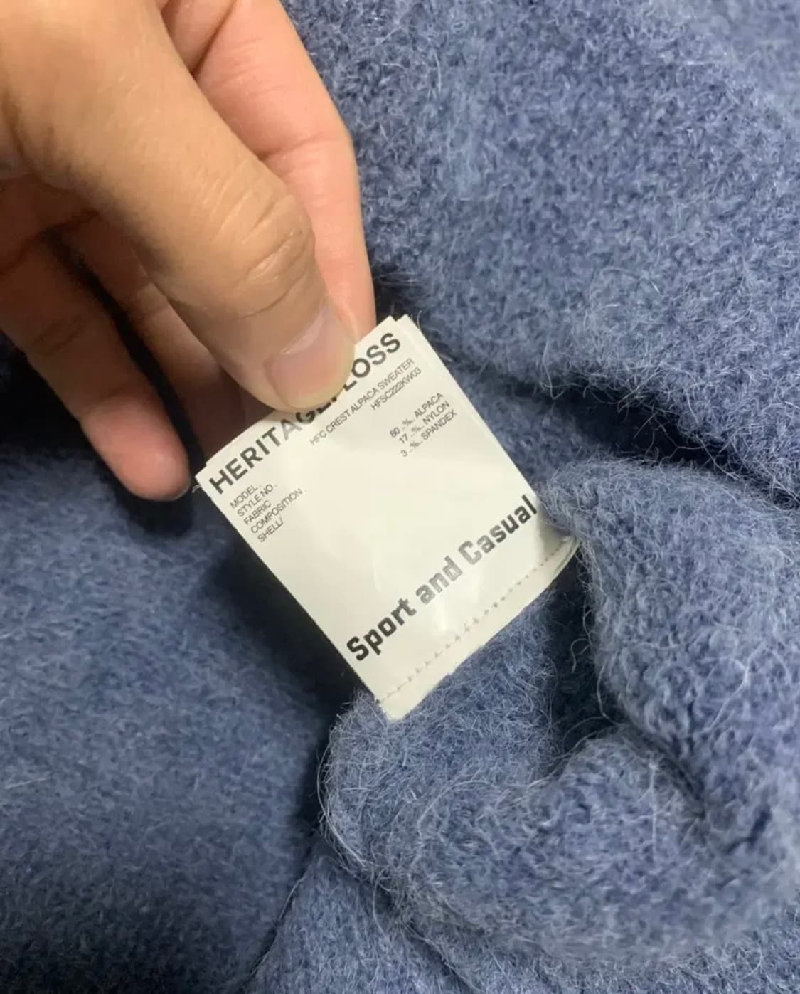 헤리티지플로스 알파카니트 블루 L 상품이미지3