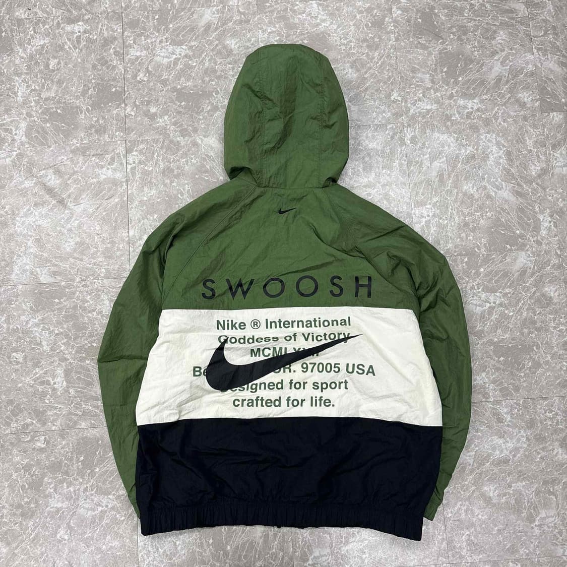 나이키 준신형 더블스우시 배색 윈드브레이커 자켓 바람막이 희귀져지(110 상품이미지2