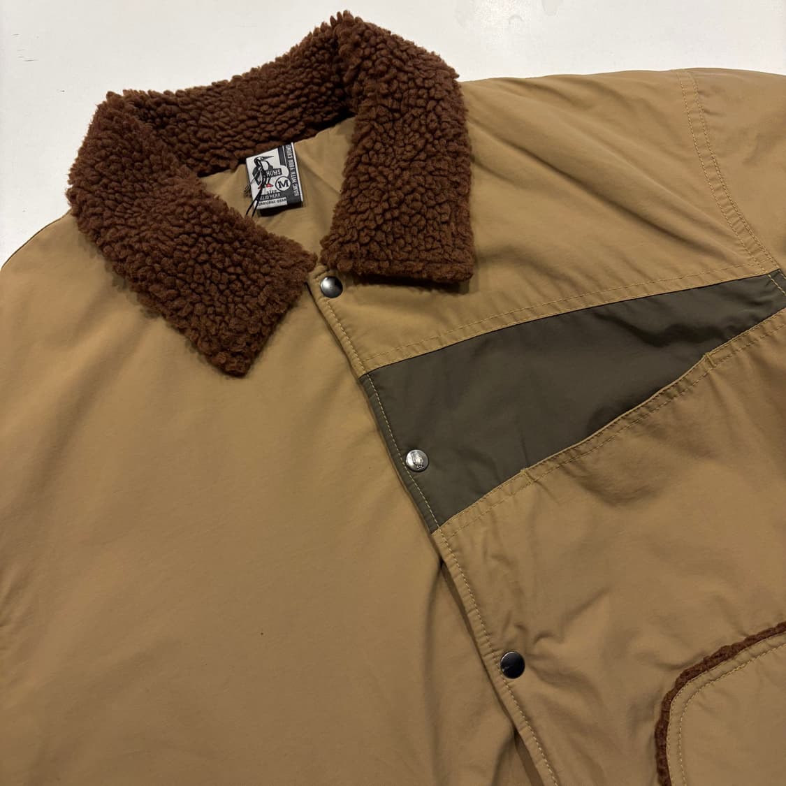 [M] CHUMS 첨스 카키 브라운 뽀글이 기모안감 점퍼 자켓 C460 상품이미지3