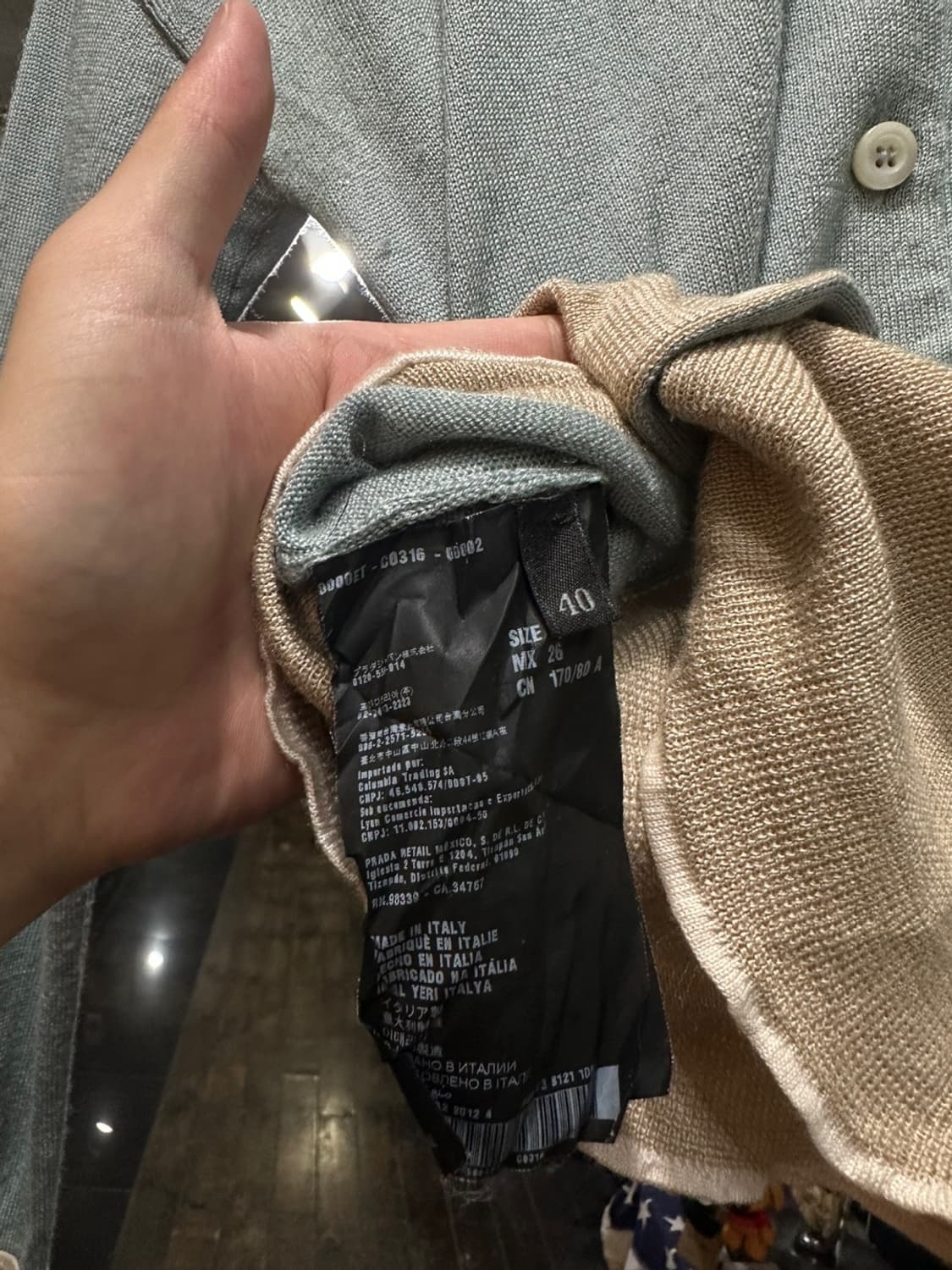 prada 프라다 배색 니트 가디건  상품이미지4
