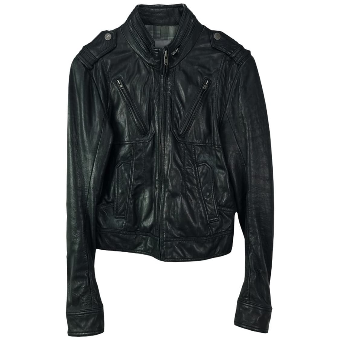 [톰보이] 리얼 램스킨 고틱 펑크 집업 양가죽 자켓 블랙 M18818 상품이미지2