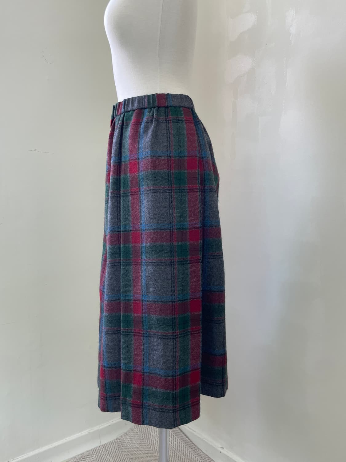 빈티지 울 클래식 체크 스커트  J03963 상품이미지1