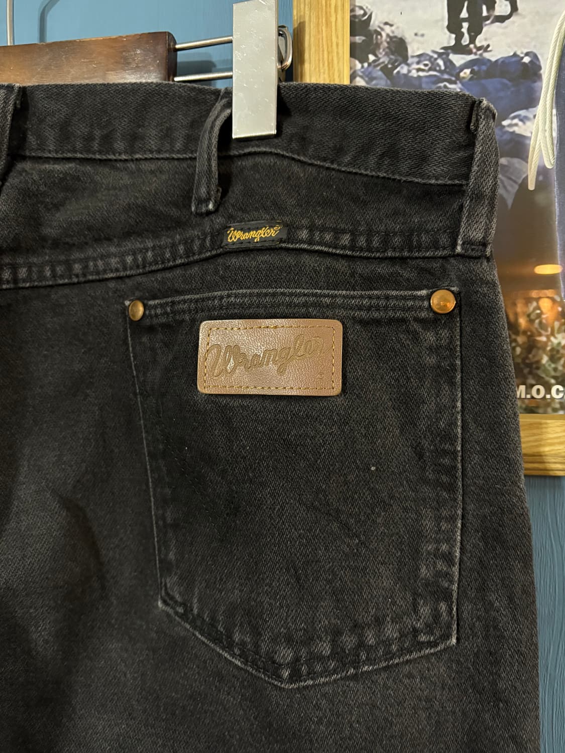 90‘s vtg Wrangler Black denim pant. 상품이미지7