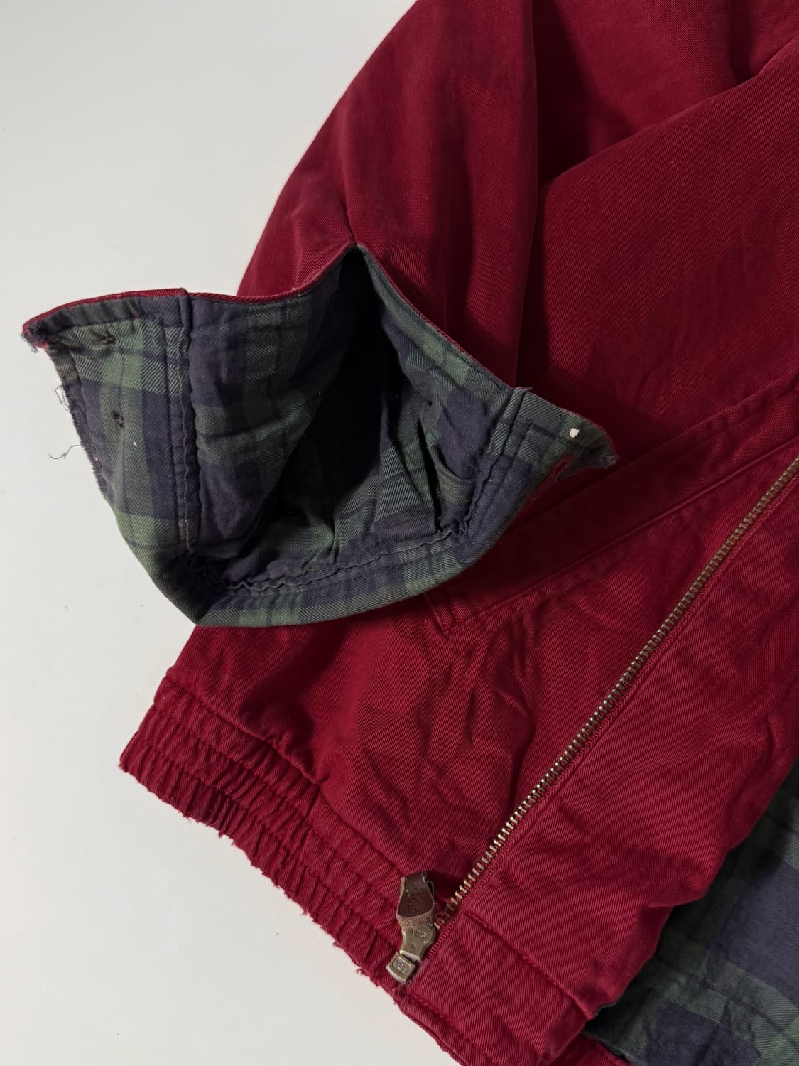 폴로 랄프로렌 오버핏 90‘s 해비 코튼 다크 레드 헤링턴 자켓 상품이미지5