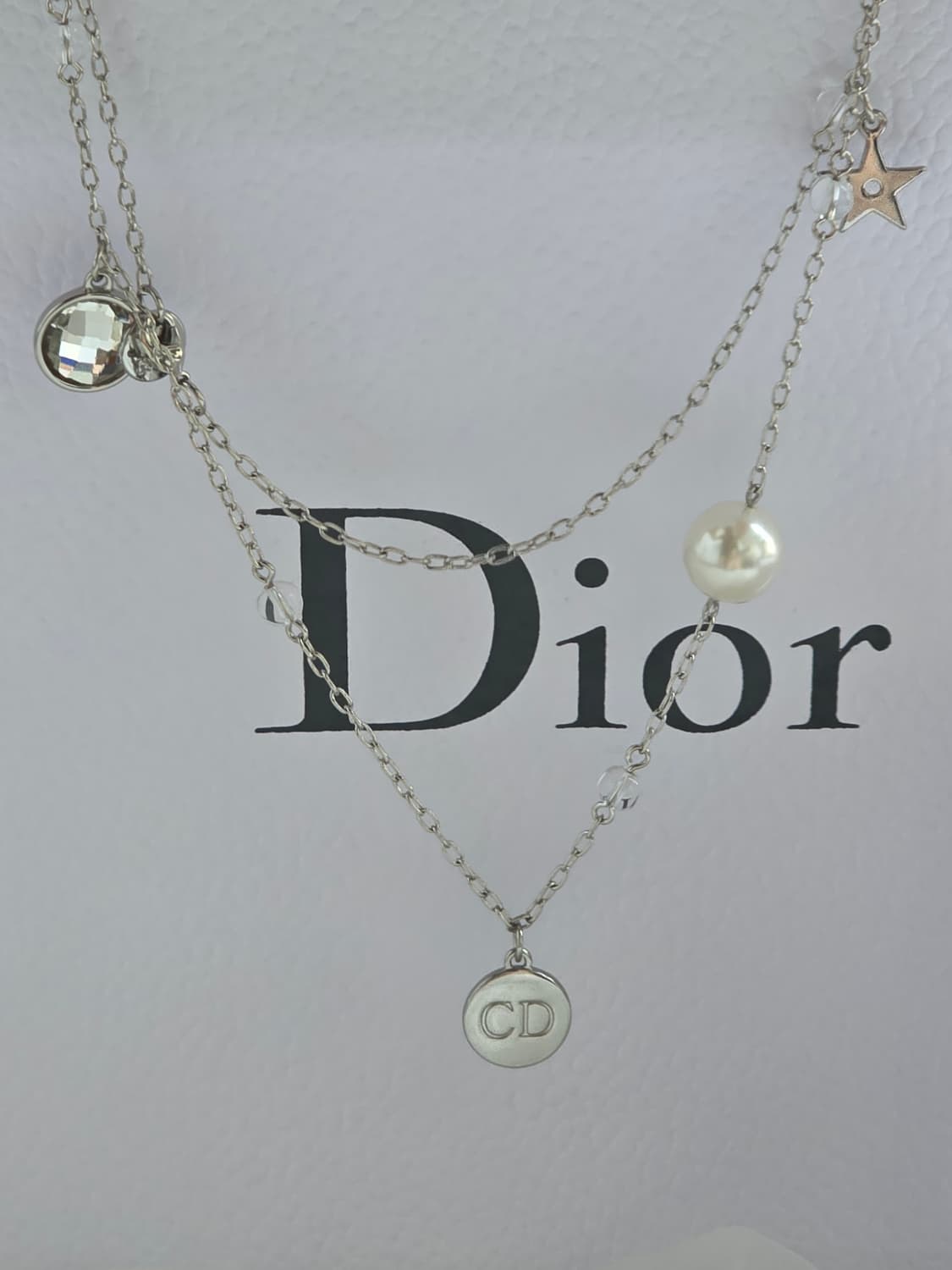 디올 은장 멀티챰 롱 체인 네크리스 상품이미지8