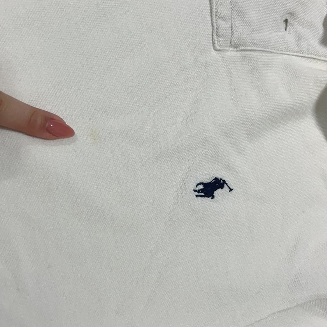 [정품] 폴로 화이트 / 네이비포니 반팔카라티 [ L ] 상품이미지9